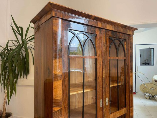 Biedermeier Display Cabinet in Walnut-PXE-2041663