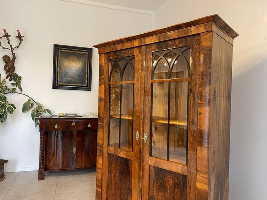 Biedermeier Display Cabinet in Walnut-PXE-2041663