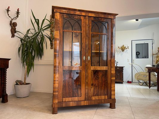 Biedermeier Display Cabinet in Walnut-PXE-2041663