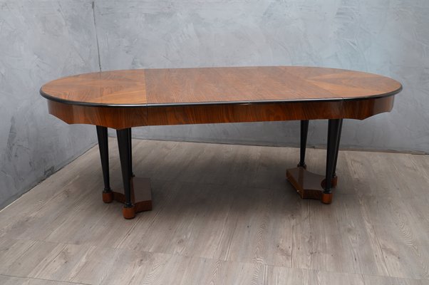 Biedermeier Extendable Walnut Wood Table, 1890s-UH-666306