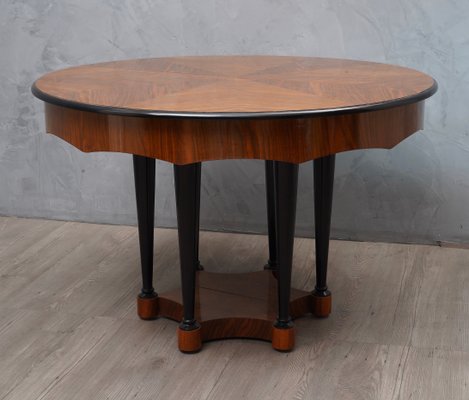 Biedermeier Extendable Walnut Wood Table, 1890s-UH-666306