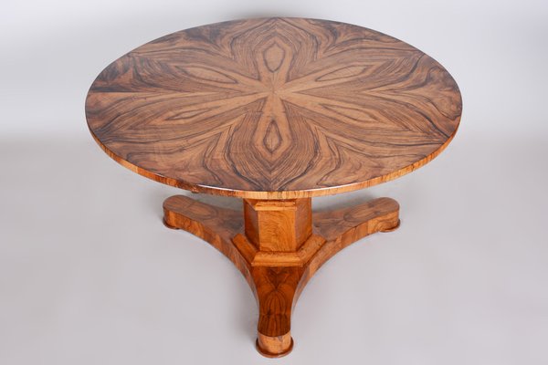 Biedermeier Folding Dining Table in Walnut, Former Czechoslovakia, 1830s-WHY-1790707