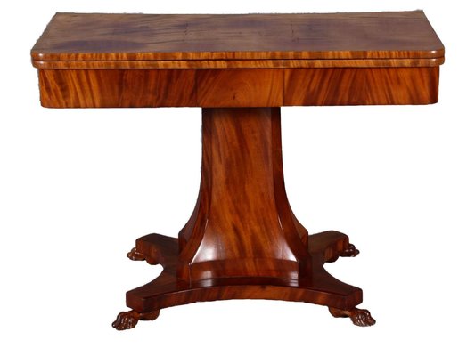 Biedermeier Game Side Table in Mahogany, 1820-DXD-1750401