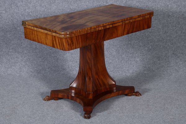 Biedermeier Game Side Table in Mahogany, 1820-DXD-1750401