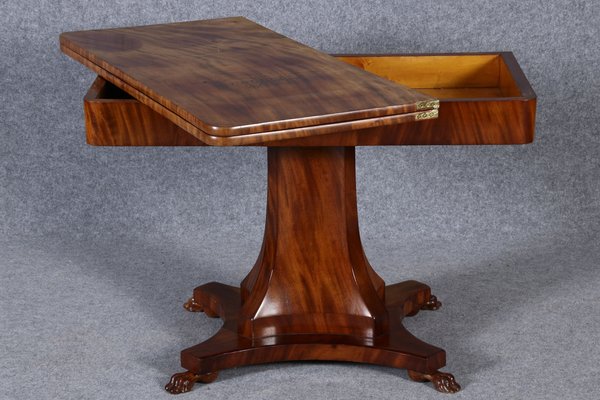 Biedermeier Game Side Table in Mahogany, 1820-DXD-1750401