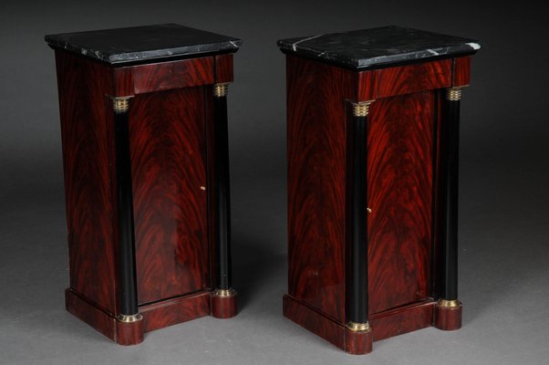 Biedermeier Mahogany Bedside Table-FLW-1402284