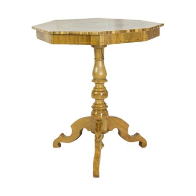 Biedermeier Marquetry Side Table, 1800s-WFJ-1404724