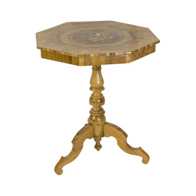 Biedermeier Marquetry Side Table, 1800s-WFJ-1404724