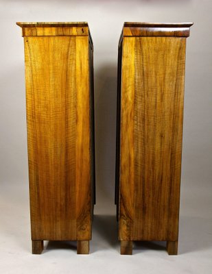 Biedermeier Nutwood Cabinets, Austria, 1830s, Set of 2-TQA-1322291