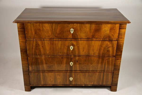 Biedermeier Nutwood Chest of Drawers, Austria, 1840s-TQA-1321896