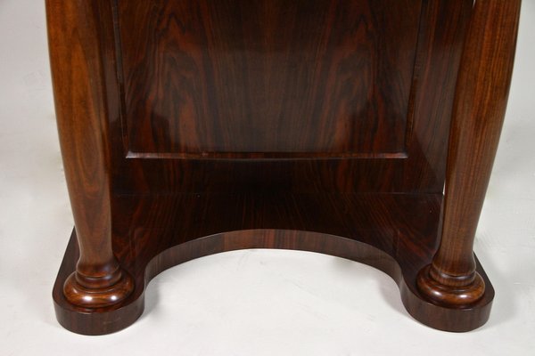 Biedermeier Nutwood Console Table with Columns, Austria, 1860s-TQA-1322374