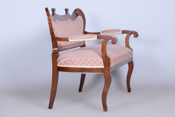 Biedermeier Oak Seating Set in Walnut, Austria, 1840s, Set of 5-WHY-1705613