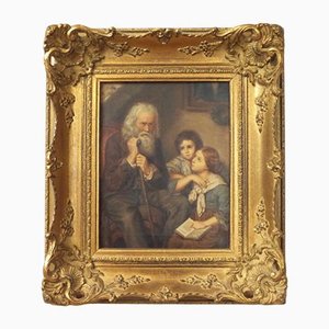 Biedermeier Painting, 1846, Oil on Wood, Framed-WK-1166509