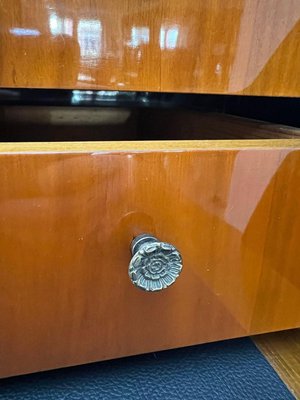 Biedermeier Roll-Top Desk in Cherry Veneer and Brass, 1820-NNB-2017624