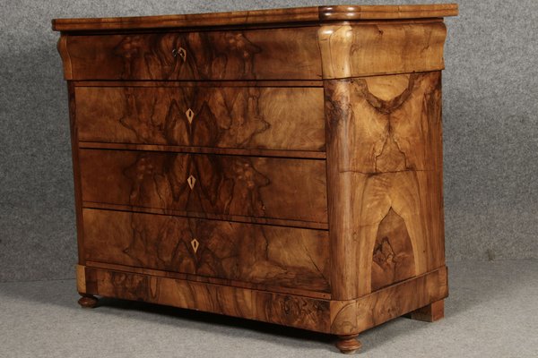 Biedermeier Secretary Chest in Walnut, 1830s-DXD-1790759