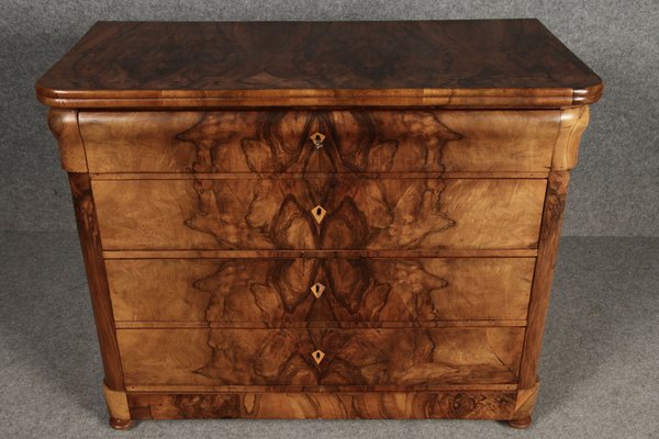 Biedermeier Secretary Chest in Walnut, 1830s-DXD-1790759