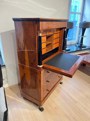 Biedermeier Secretary in Walnut and Maple, 1820-NNB-2017625