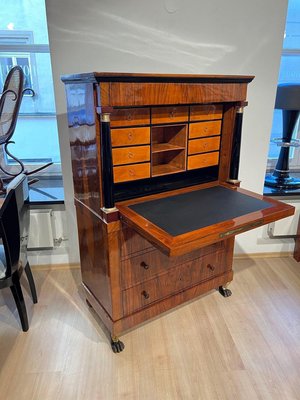 Biedermeier Secretary in Walnut and Maple, 1820-NNB-2017625