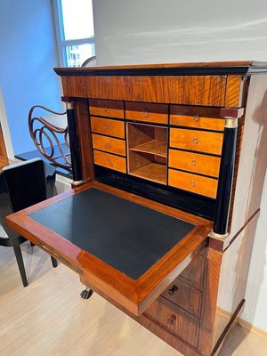 Biedermeier Secretary in Walnut and Maple, 1820-NNB-2017625