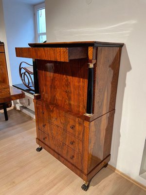 Biedermeier Secretary in Walnut and Maple, 1820-NNB-2017625