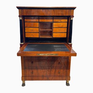 Biedermeier Secretary in Walnut and Maple, 1820-NNB-2017625