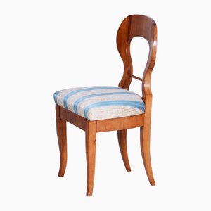 Biedermeier Side Chair in Cherry-Tree & New Upholstery, Austria, 1820s-WHY-1777968