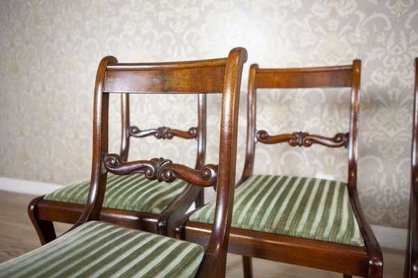 Biedermeier Style Mahogany Chairs & Armchairs, Early 20th Century, Set of 8-CYY-2032312