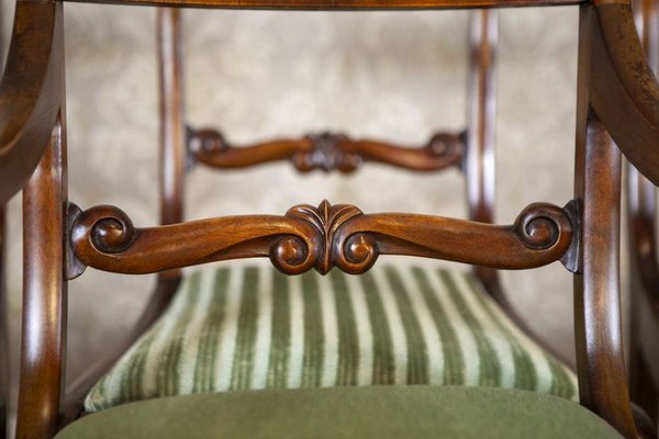 Biedermeier Style Mahogany Chairs & Armchairs, Early 20th Century, Set of 8-CYY-2032312