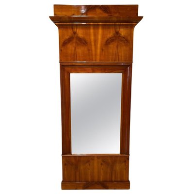 Biedermeier Wall Mirror in Cherrywood Veneer, South Germany, 1830s-NNB-1451671