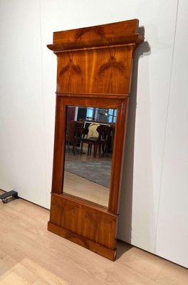 Biedermeier Wall Mirror in Cherrywood Veneer, South Germany, 1830s-NNB-1451671