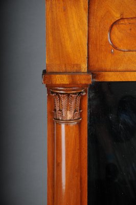 Biedermeier Wall Mirror in Oak & Mahogany, 1840s-FLW-1401778