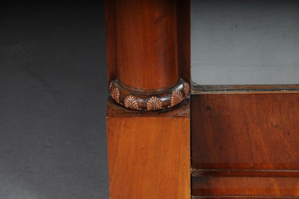 Biedermeier Wall Mirror in Oak & Mahogany, 1840s-FLW-1401778