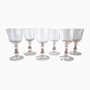 Biedermeier Wine Glasses, 1880s, Set of 6-OV-1757996