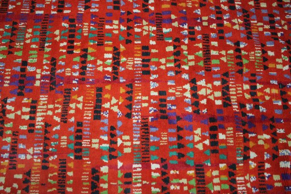 Big Abstract Hand-Made Carpet in Wool, 1950s-TZ-1257683