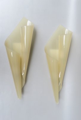 Big Acrylic Glass Wall Lights by Hanns Hoffmann for Hl-Leuchten, 1960s, Set of 2-EY-1332447