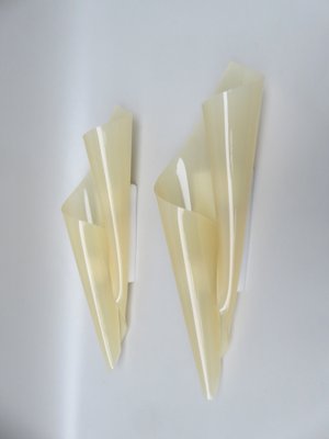 Big Acrylic Glass Wall Lights by Hanns Hoffmann for Hl-Leuchten, 1960s, Set of 2-EY-1332447