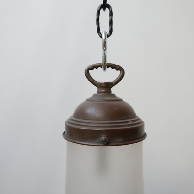 Big Antique German 2-Tone Pendant Light-JRP-919415