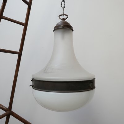 Big Antique German 2-Tone Pendant Light-JRP-919415