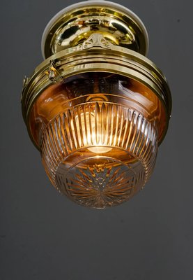 Big Art Deco Cut Glass Ceiling Lamp, Vienna, 1920s-SPD-1315018