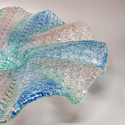 Big Blue, Pink and Green Murano Glass Centerpiece by Linea Arte, Italy, 1960s-QGR-1195826