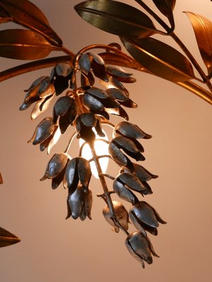 Big German Pioggia Doro Gilt Metal Wall Lamp by Hans Kögl, 1970s-WPT-1183124