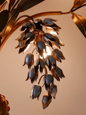 Big German Pioggia Doro Gilt Metal Wall Lamp by Hans Kögl, 1970s-WPT-1183124