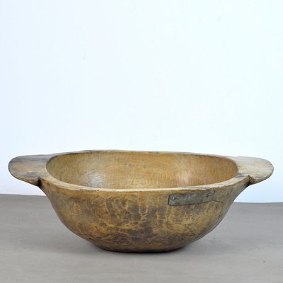 Big Handmade Hungarian Wooden Dough Bowl, Early 1900s-IW-931751