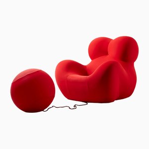 Big Mama Lounge Chair with Ottoman by Gaetano Pesce for B&B Italia, 2000s, Set of 2-BPT-1814563