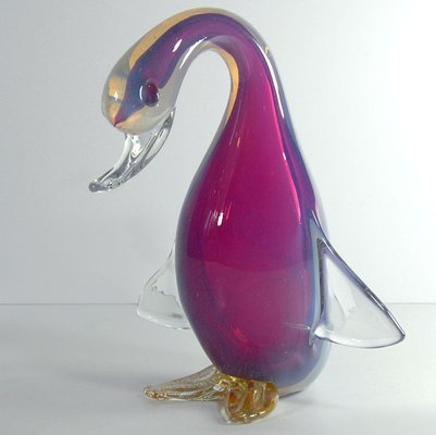 Big Opalescent Glass Duck from Archimede Seguso, 1960s-GIW-1793633