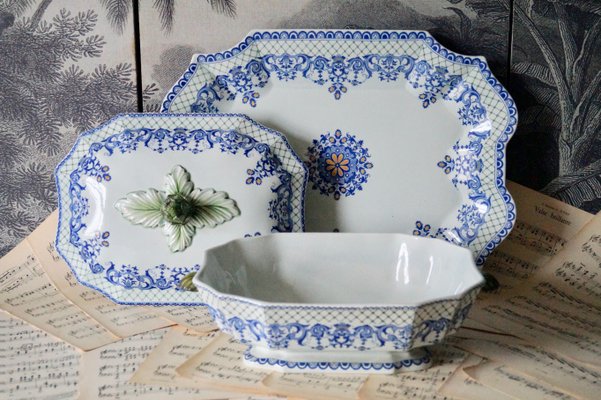 Big Vintage Gien France Tureen with Underplate-DVX-1255492