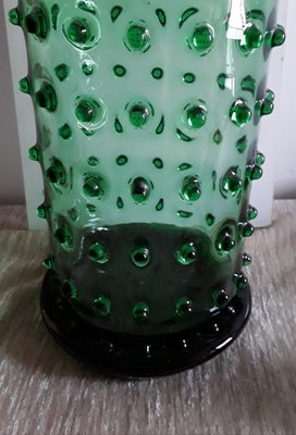 Big Vintage Green Glass Vase, 1970s-HOI-1248904