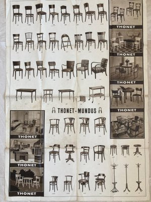 Big Vintage Thonet Furniture Poster, 1920s-TZ-1179547