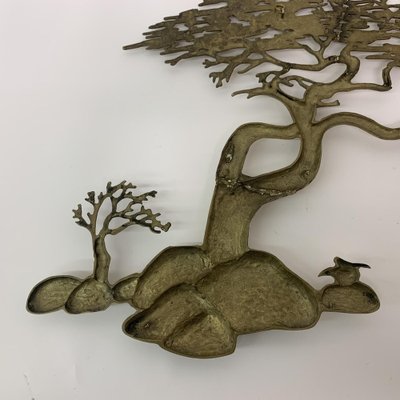 Bijan Brass Bonsai Tree Wall Sculpture, 1970s-BGP-1178646