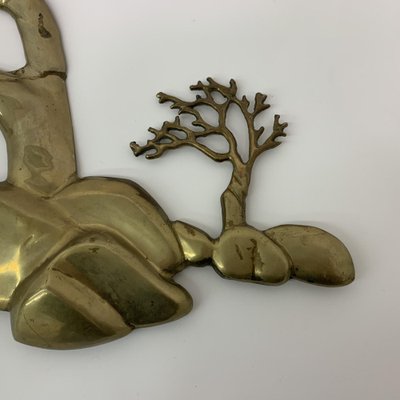 Bijan Brass Bonsai Tree Wall Sculpture, 1970s-BGP-1178646